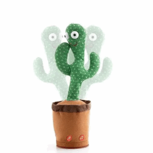 Trendy Dancing Cactus Toy Talking Cactus Plant Plush Toy Dancing Cactus Voice Repeat, Dancing, Recording songs for Babies Cactus Singing Toy (Green)